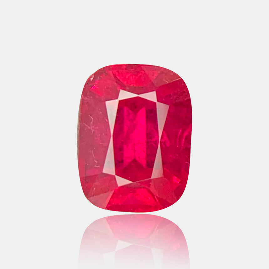 3.54ct Natural Rubellite Tourmaline Cushion Cut | SARATTI