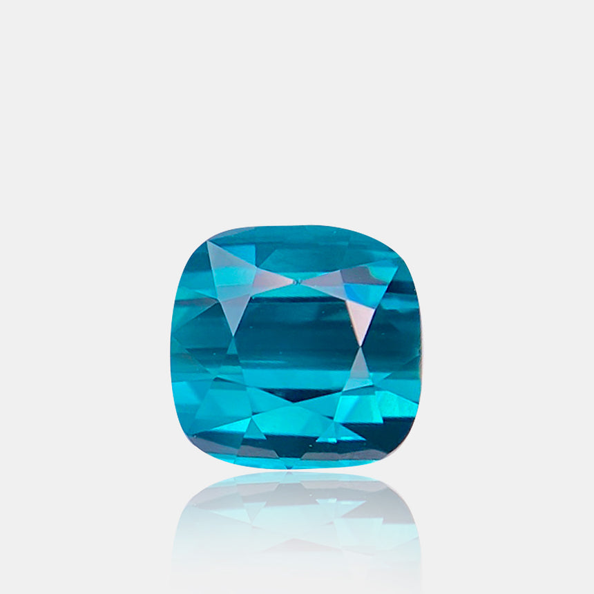 3.56ct Natural Blue Tourmaline Cushion Cut | SARATTI
