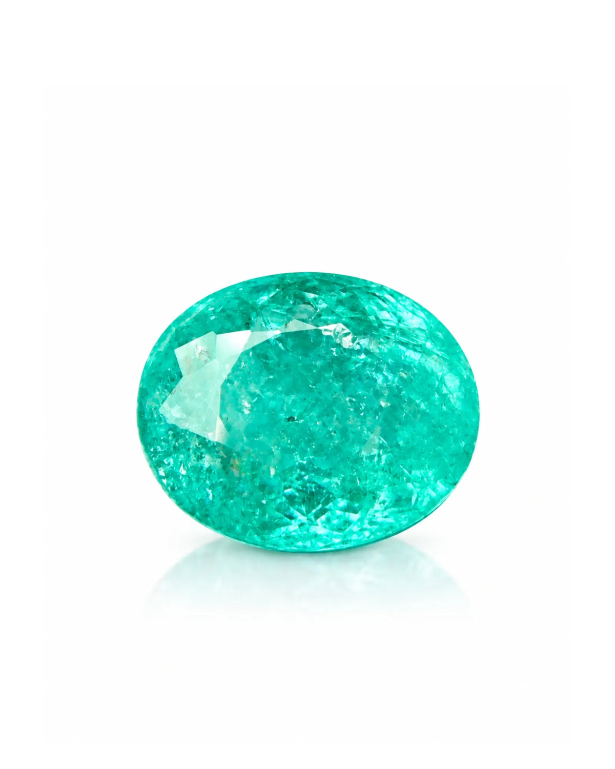 3.92 carats Natural Neon Greenish Blue Tourmaline | Oval