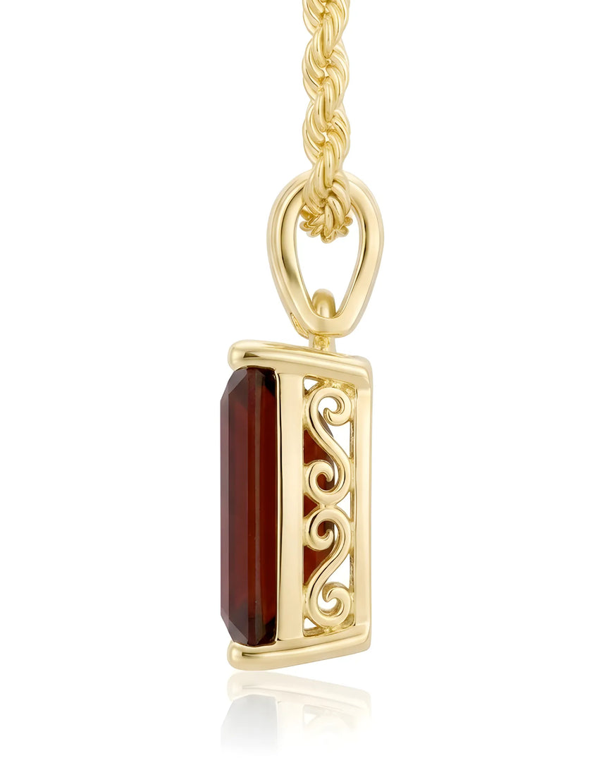 Crimson Knight Garnet Necklace