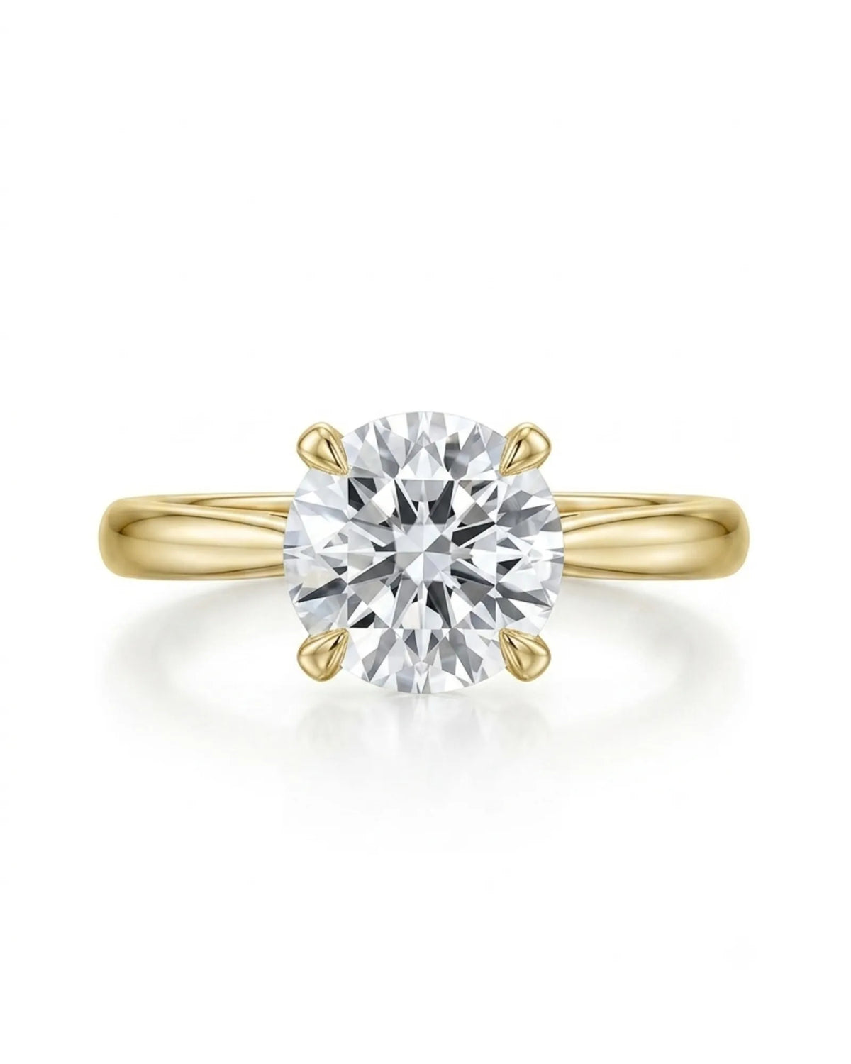 Fiore – Sparkly Bloom Natural Round Diamond Tulip Solitaire Ring