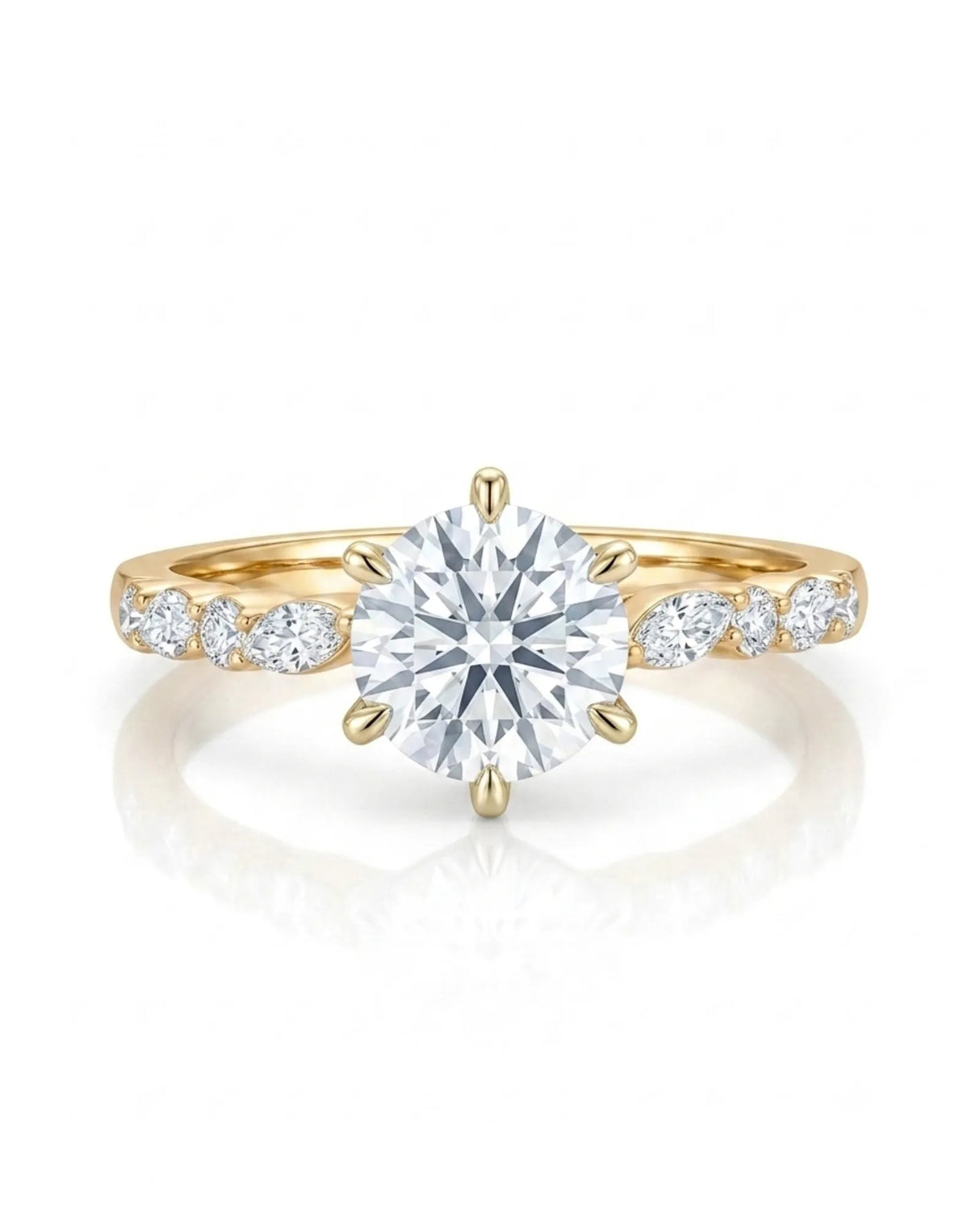 Faye – Natural Round Diamond Six-Prong Engagement Ring