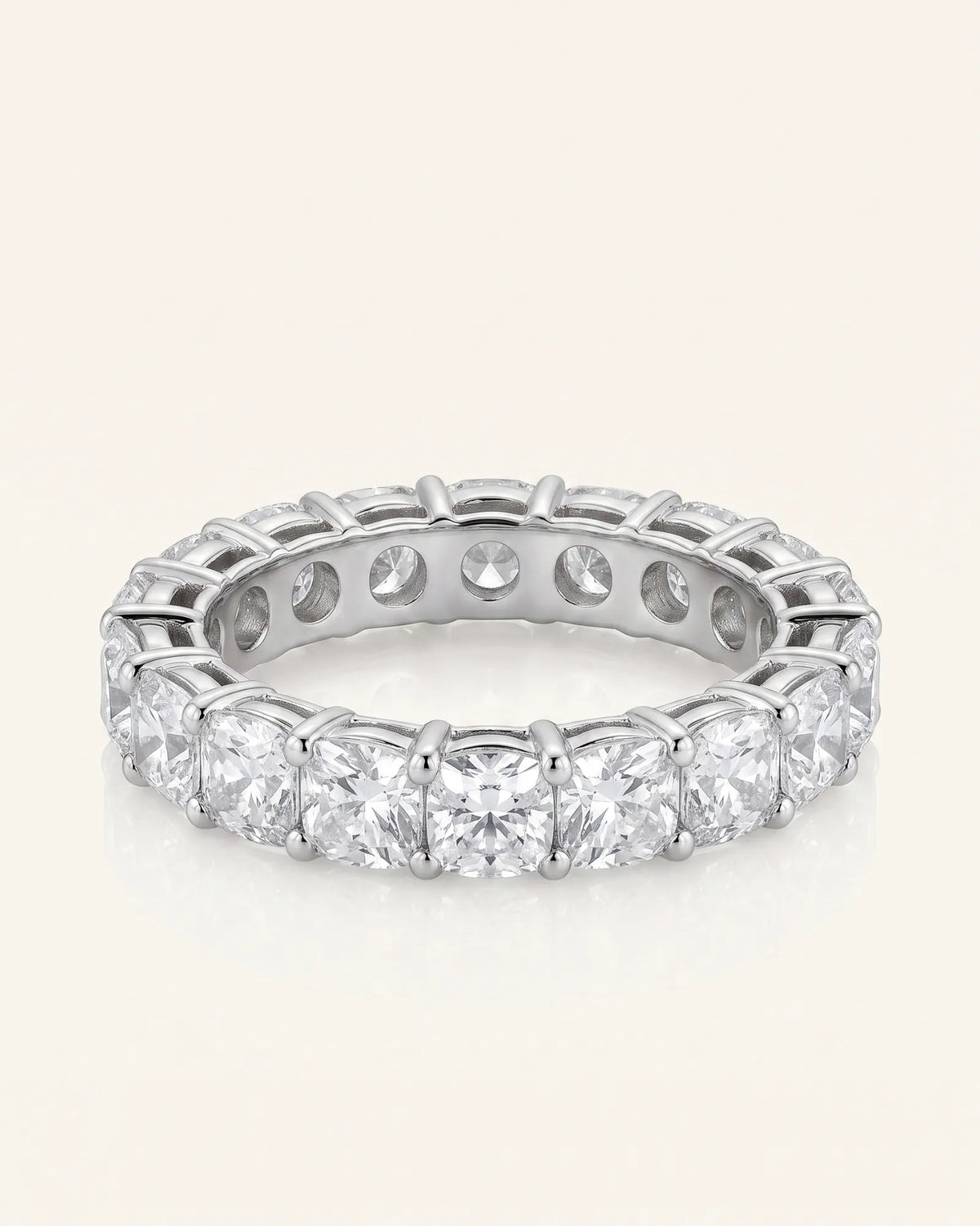 Cushion-Cut Natural Diamond Eternity Band