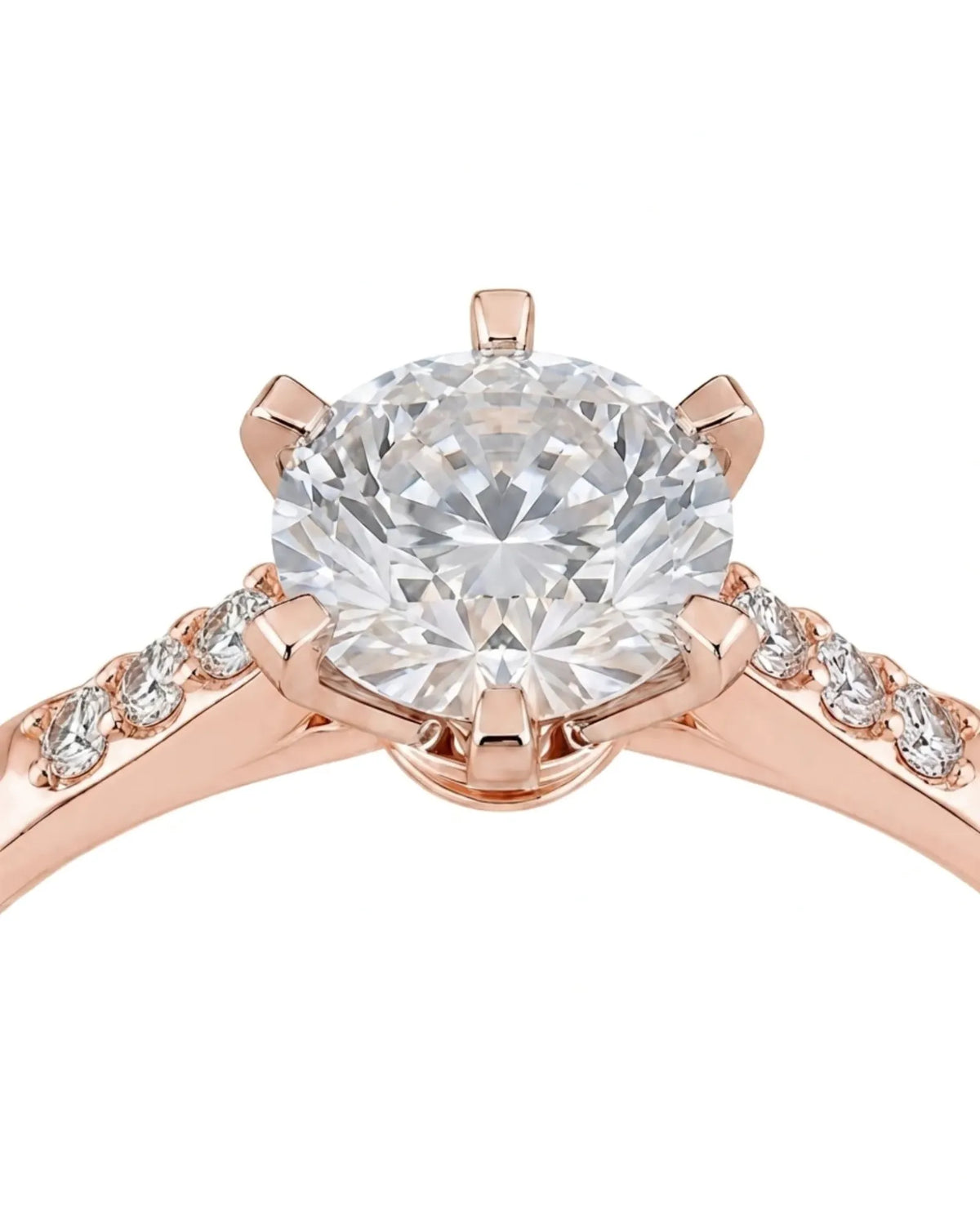 Dakota – Natural Round Diamond Two-Tone Six-Prong Engagement Ring