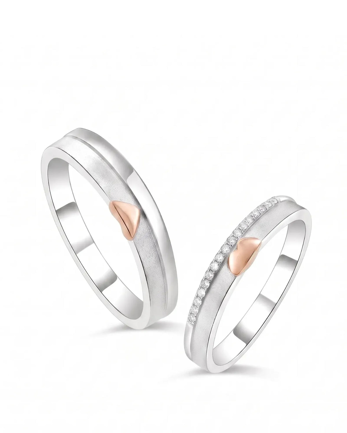 The Sweet Embrace Duo Wedding Ring Set