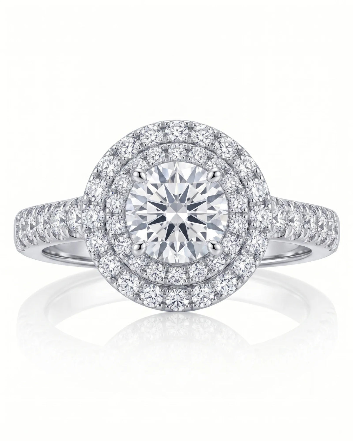 Keira – Gleaming Promise Natural Round Diamond Double Halo Ring