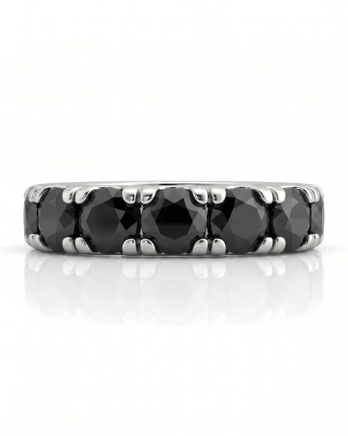 Black Natural Diamond Eternity Band