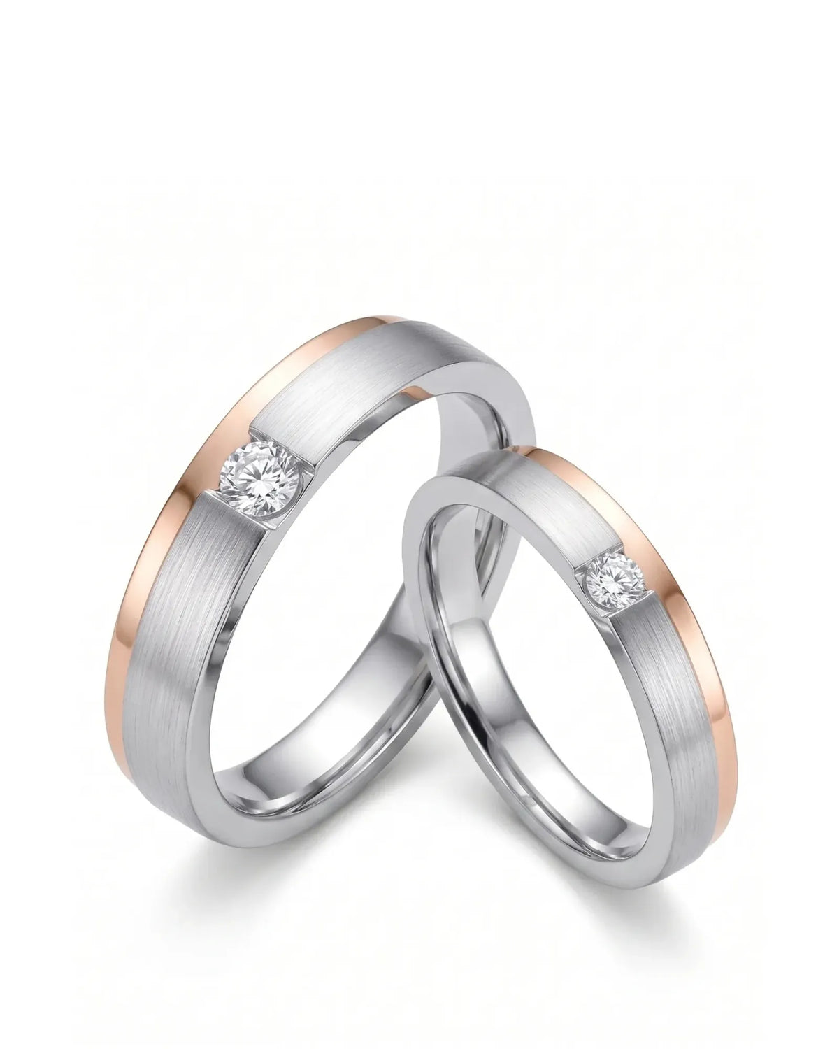 Destiny Match Wedding Band in Two Tone | His & Hers
