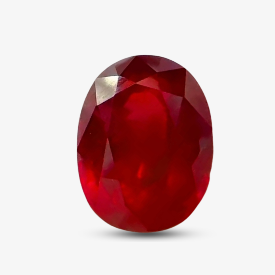 4 carat Unheated Pigeon Blood Red Natural Ruby Gemstone | AIGS Certified