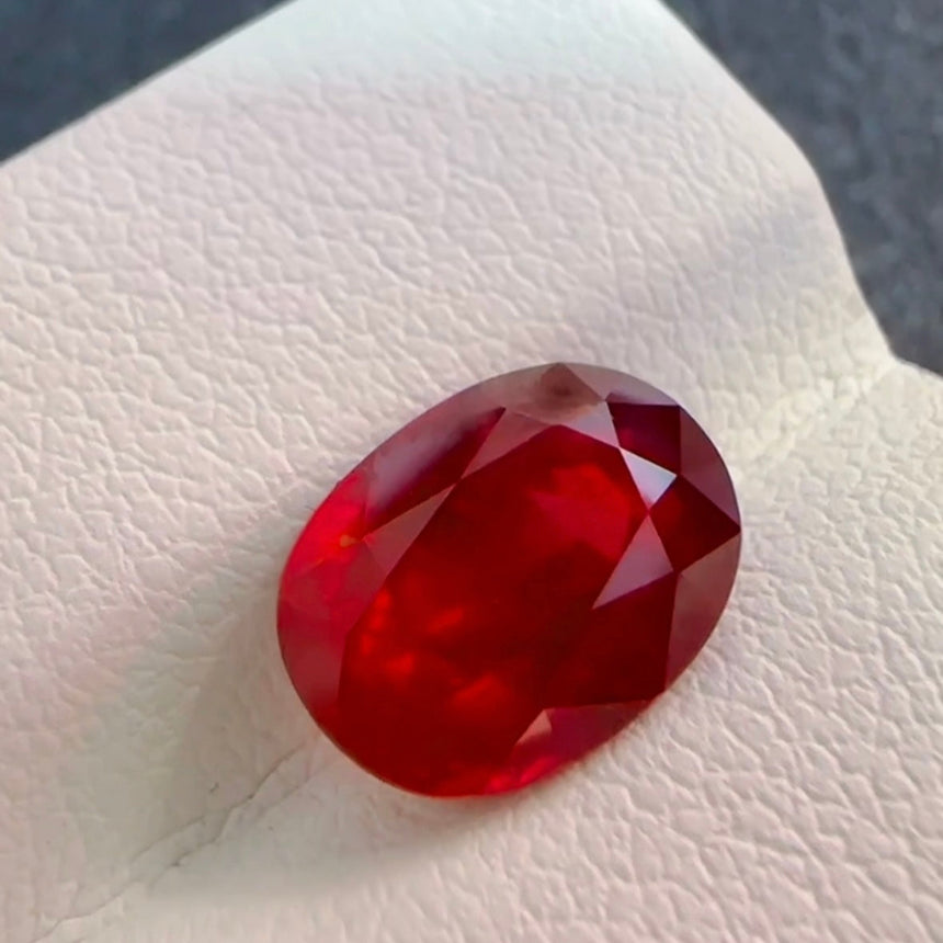 4 carat Unheated Pigeon Blood Red Natural Ruby Gemstone | AIGS Certified