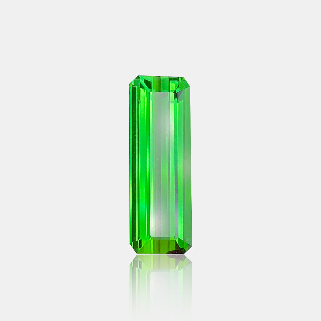 4.25 carats Green Natural Tourmaline Gemstone | Emerald Cut