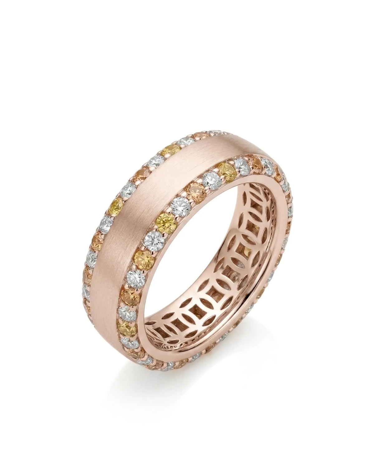 Imperium Golden Diamond eternity band, 45-degree view 3 | SARATTI