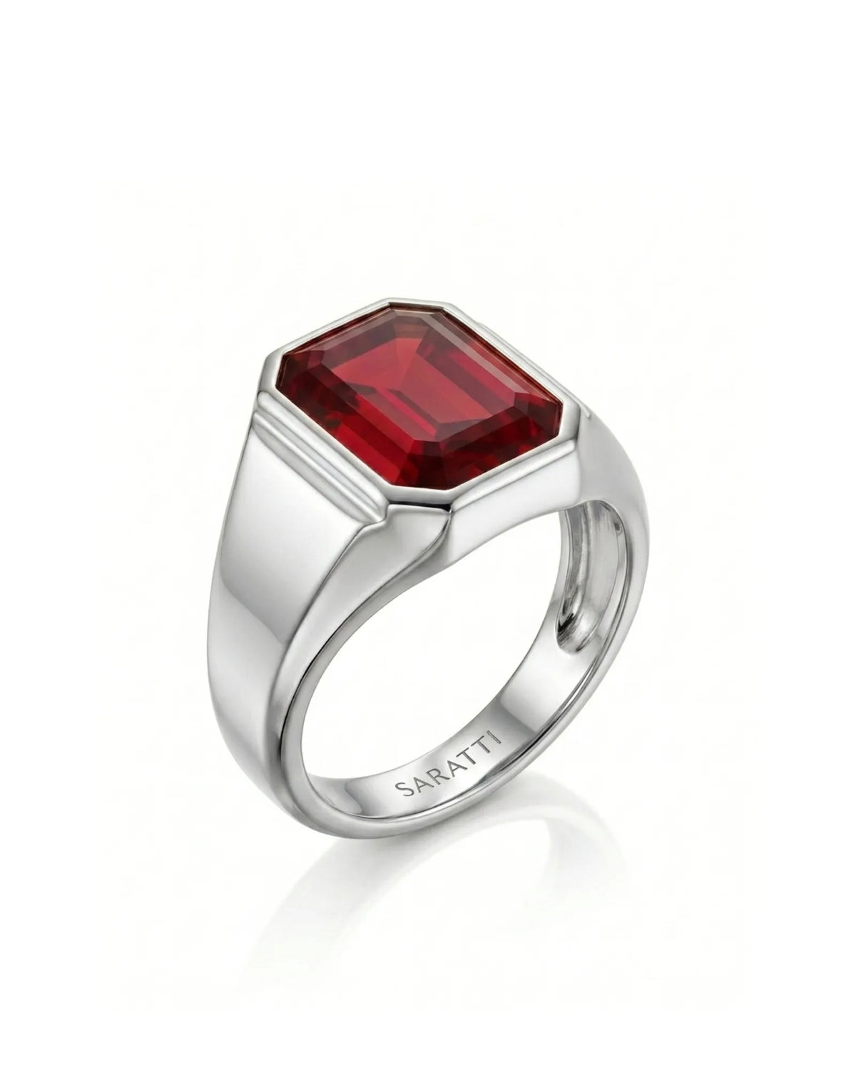 Sovereign Garnet Signet Ring