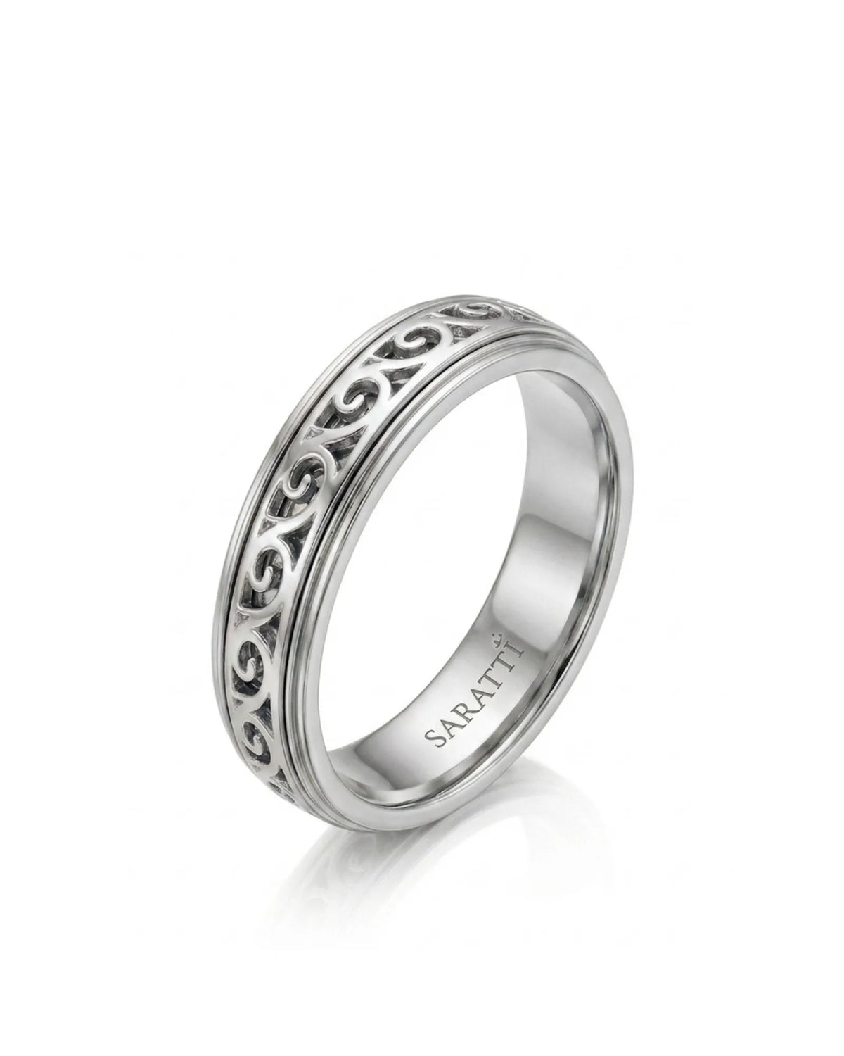 Aurelian Scroll Wedding Band
