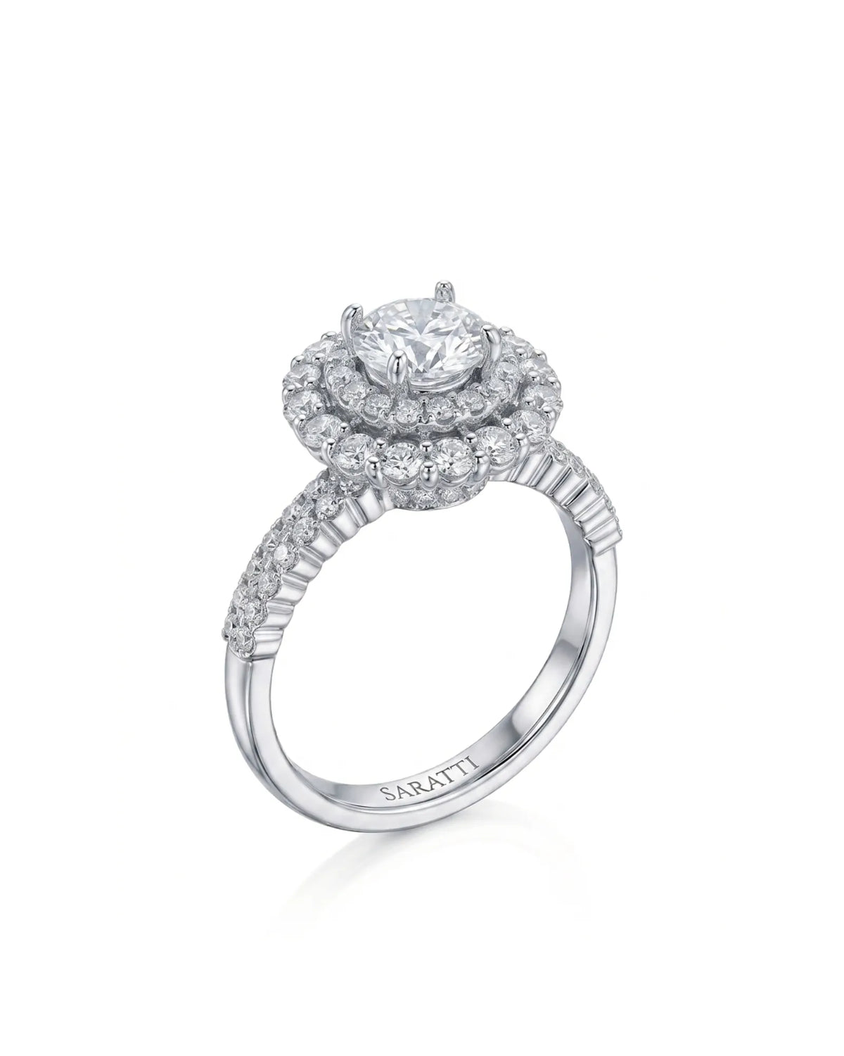 Bettina – Whispered Vows Natural Round Diamond Triple Halo Ring