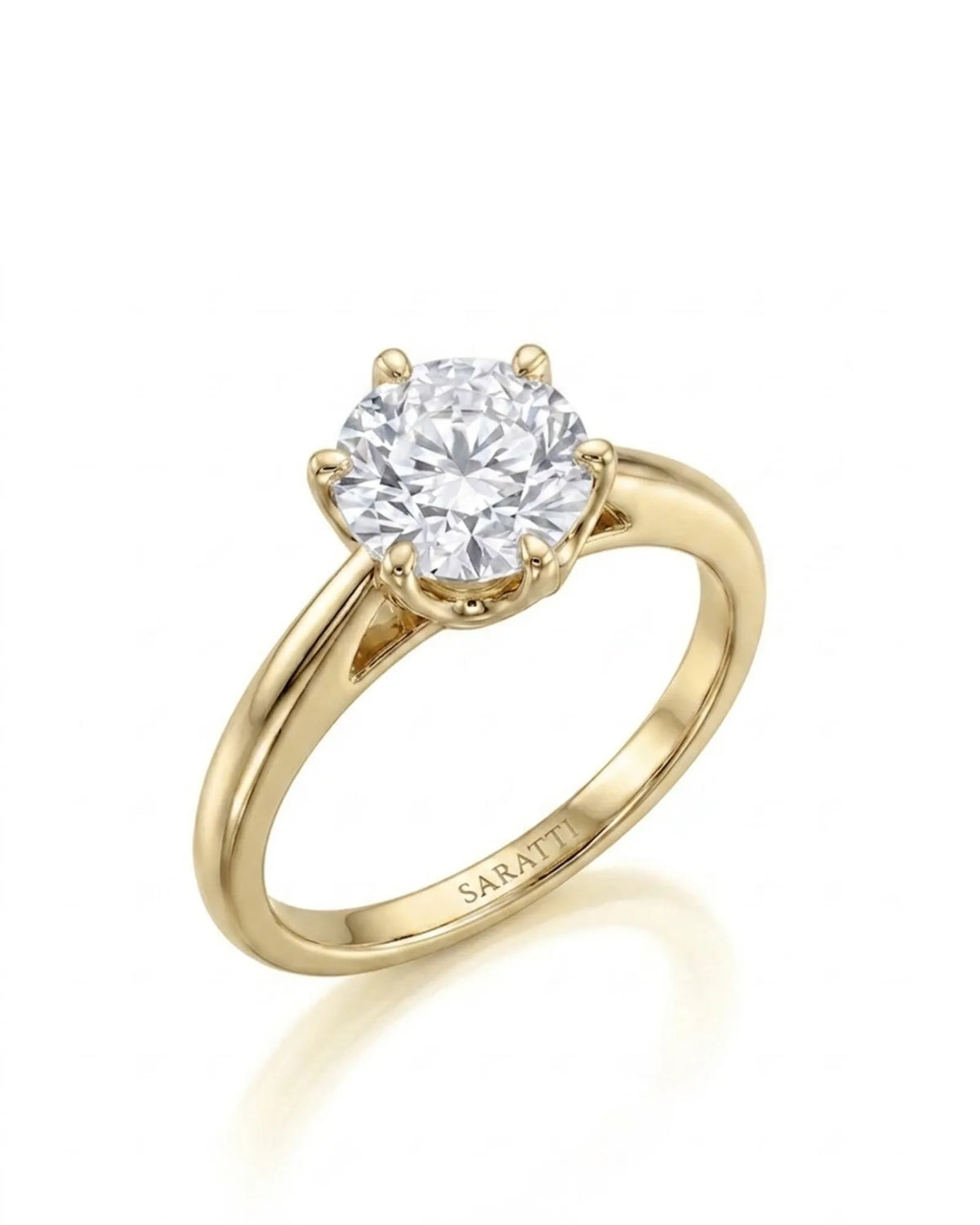 Becky – Natural Round Diamond Solitaire Ring