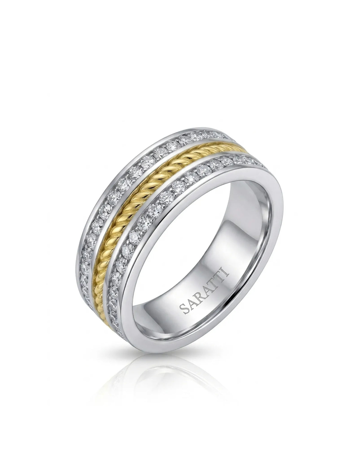 Aurelian Rope Diamond Wedding Band
