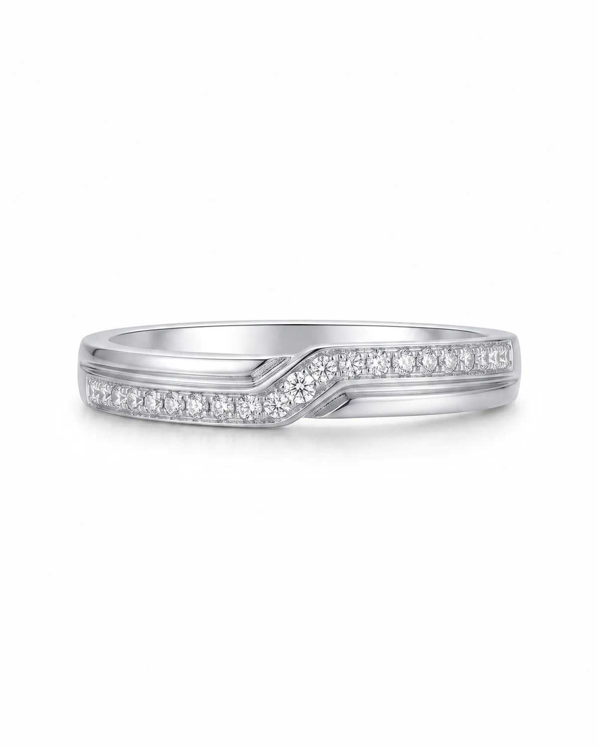 Channel Set Diamond Band Wedding Set