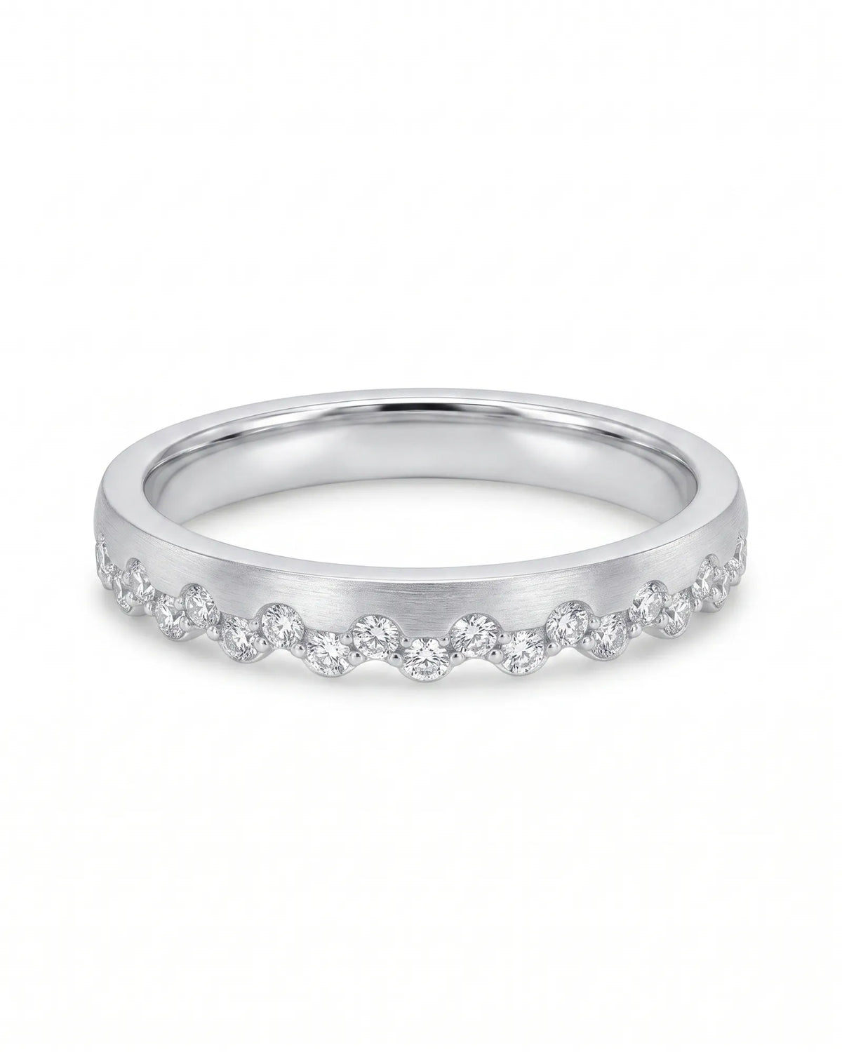 Princess Tiara Diamond Eternity Wedding Band