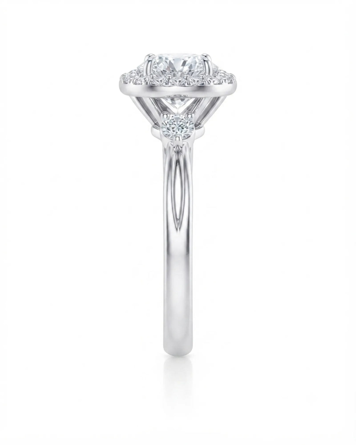Emory – Eternal Presence Natural Round Diamond Halo Ring