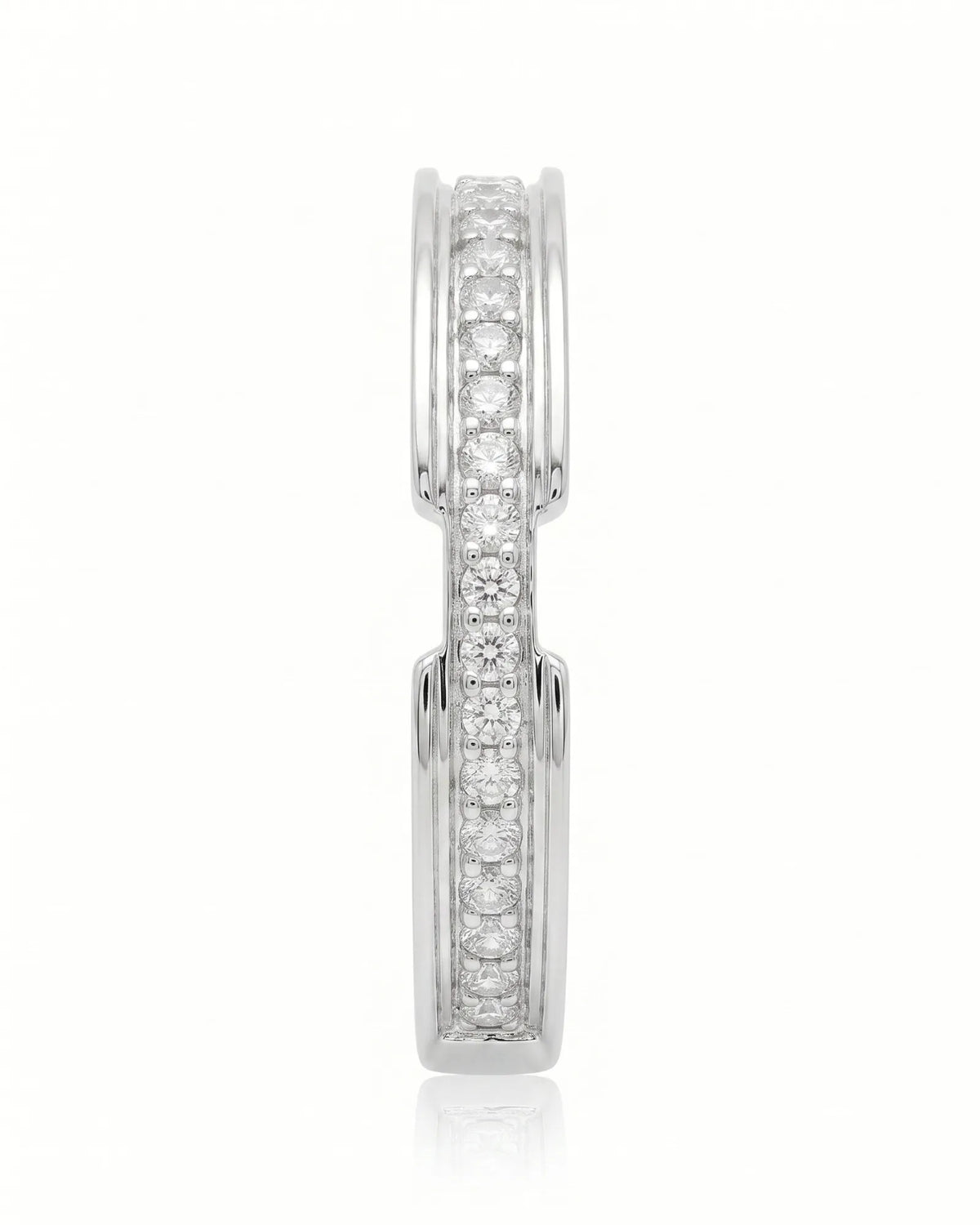 Round Diamond Wedding Band in White Gold