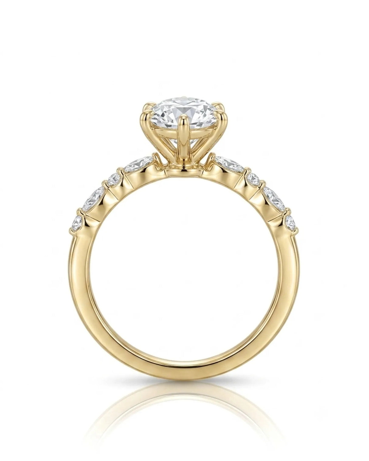 Faye – Natural Round Diamond Six-Prong Engagement Ring