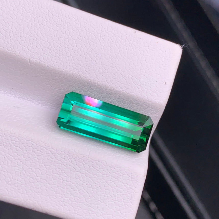 5.6 carats Natural Green Tourmaline Gemstone | Emerald Cut