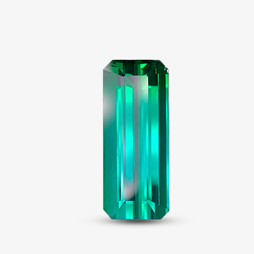 5.6 carats Natural Green Tourmaline Gemstone | Emerald Cut