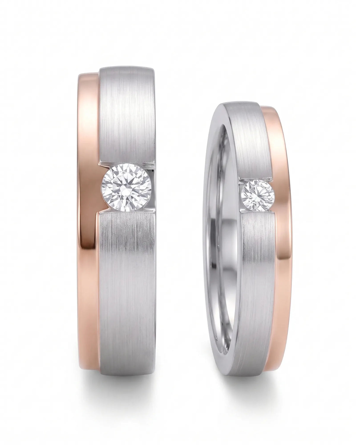Destiny Match Wedding Band in Two Tone | His & Hers