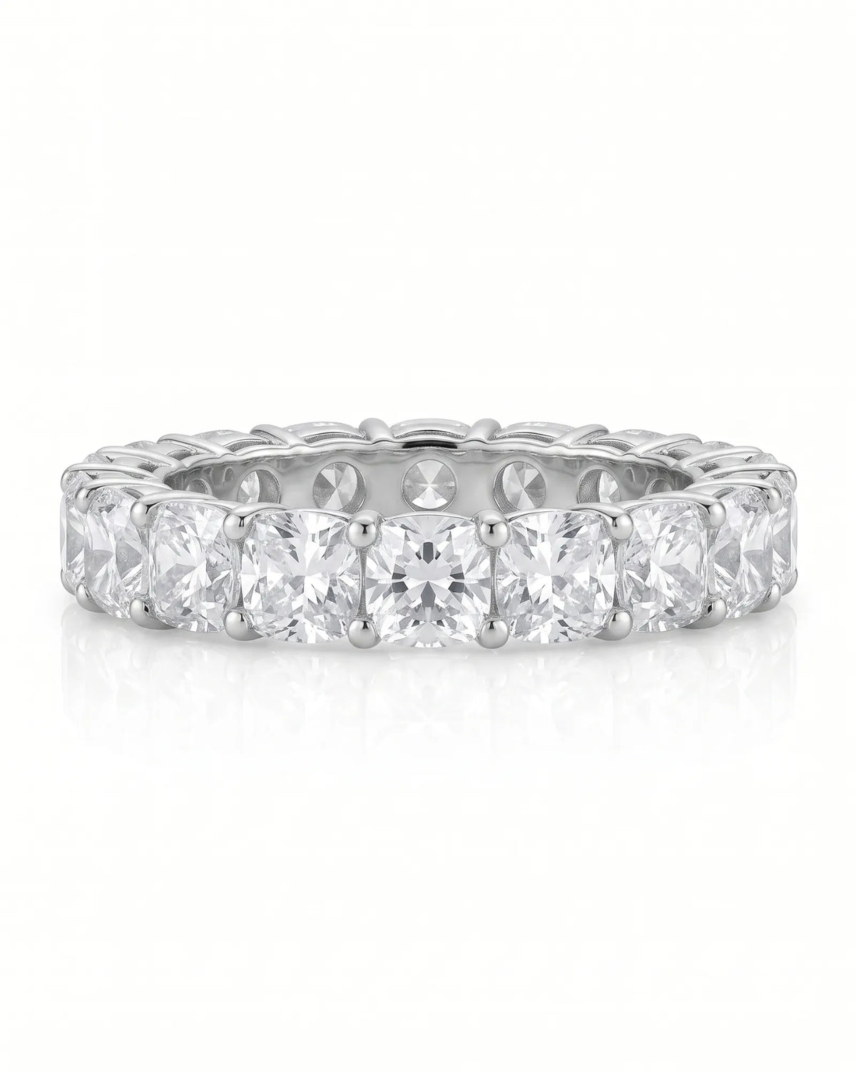 Cushion-Cut Natural Diamond Eternity Band