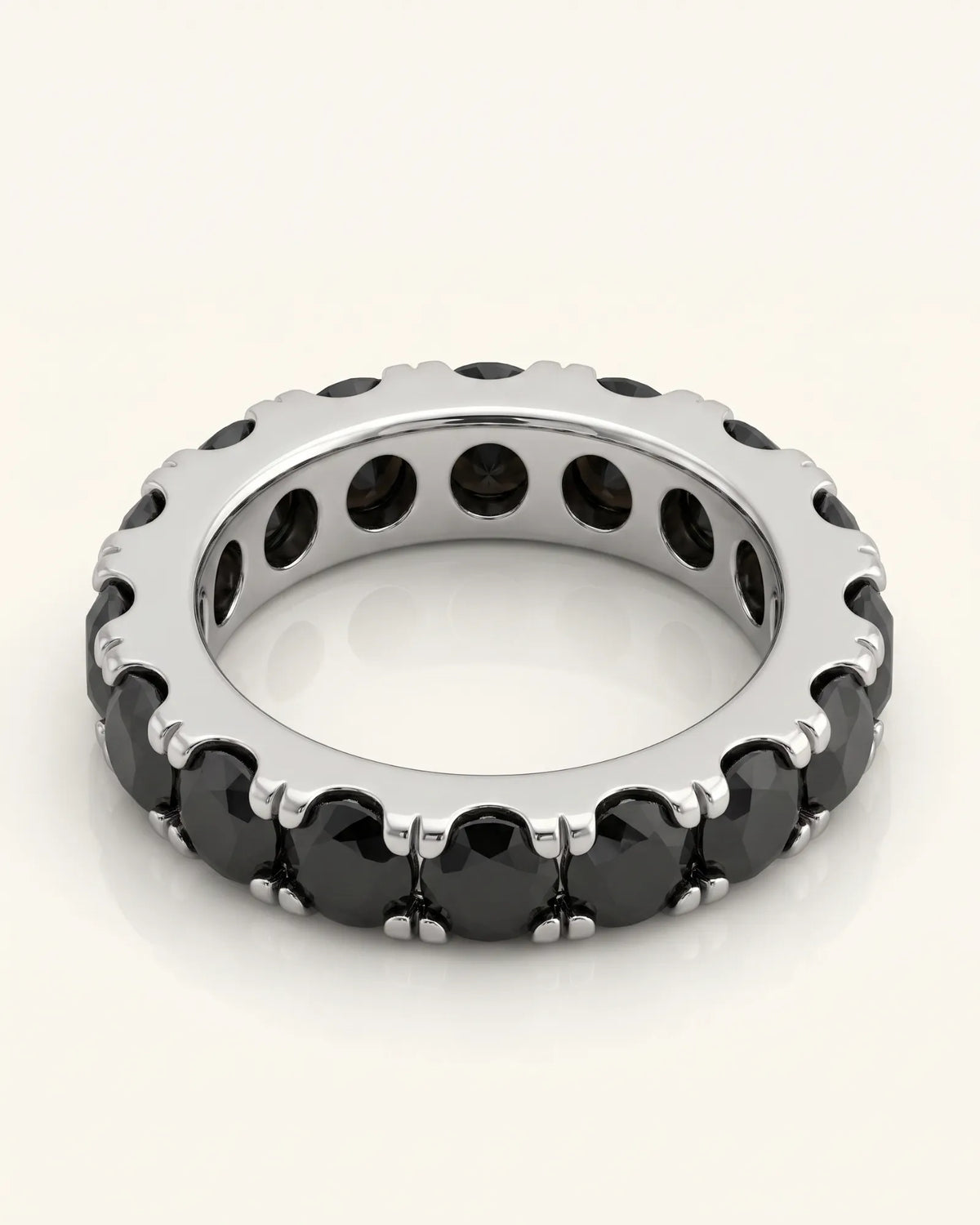 Black Natural Diamond Eternity Band