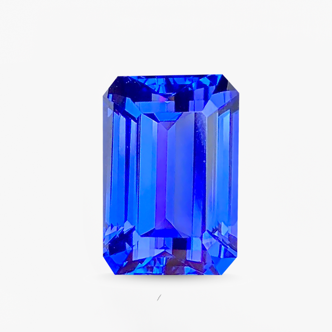 6.05ct emerald cut blue tanzanite gemstone loose stone | SARATTI