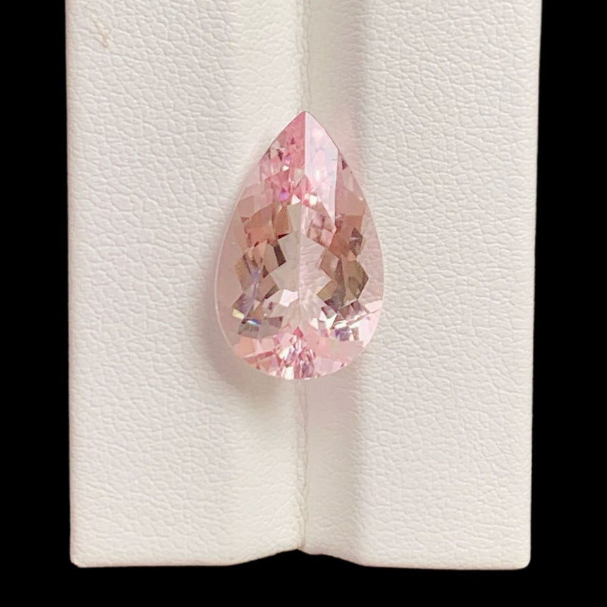 6.84 Carat Pear Cut Natural Morganite