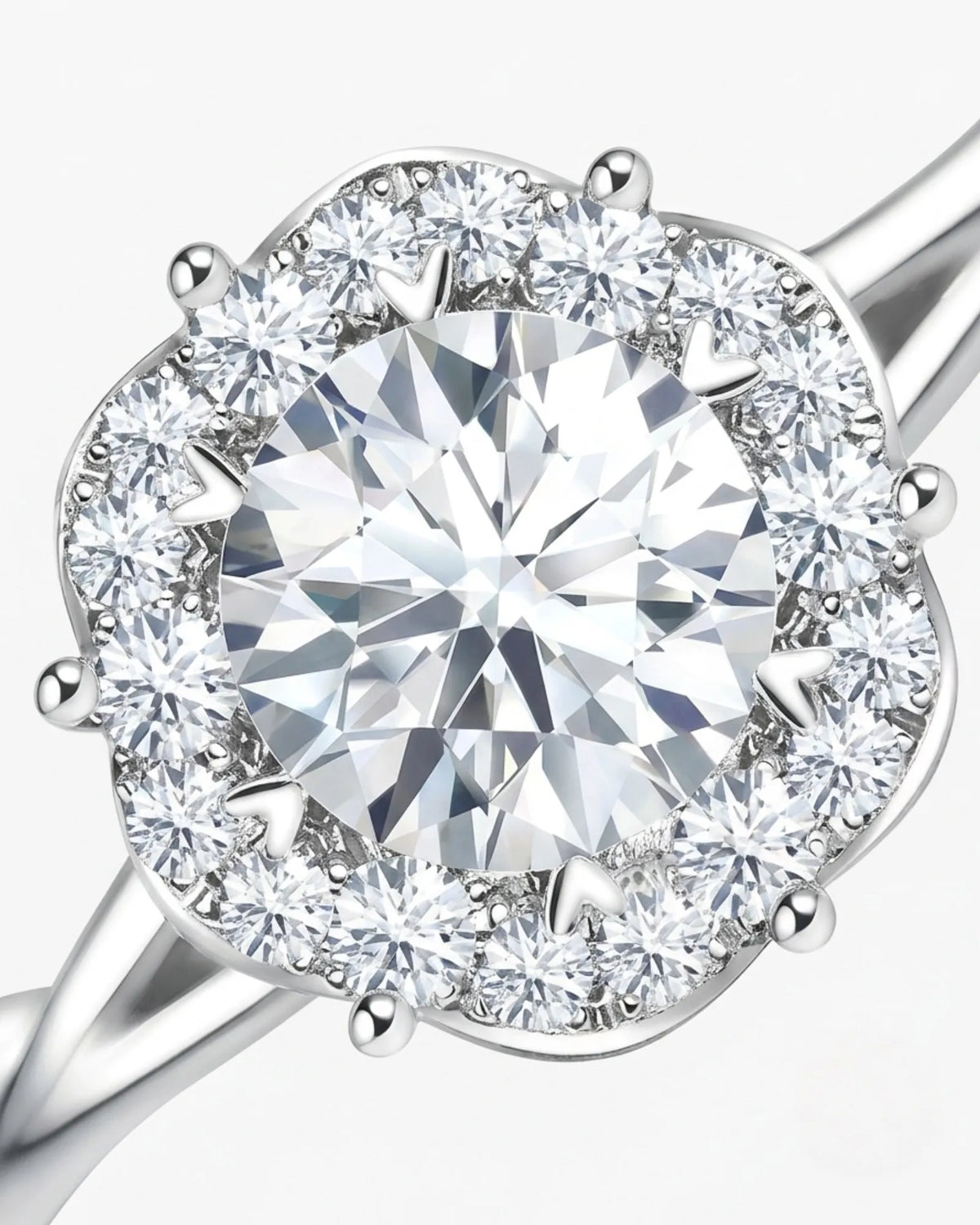 Emory – Eternal Presence Natural Round Diamond Halo Ring