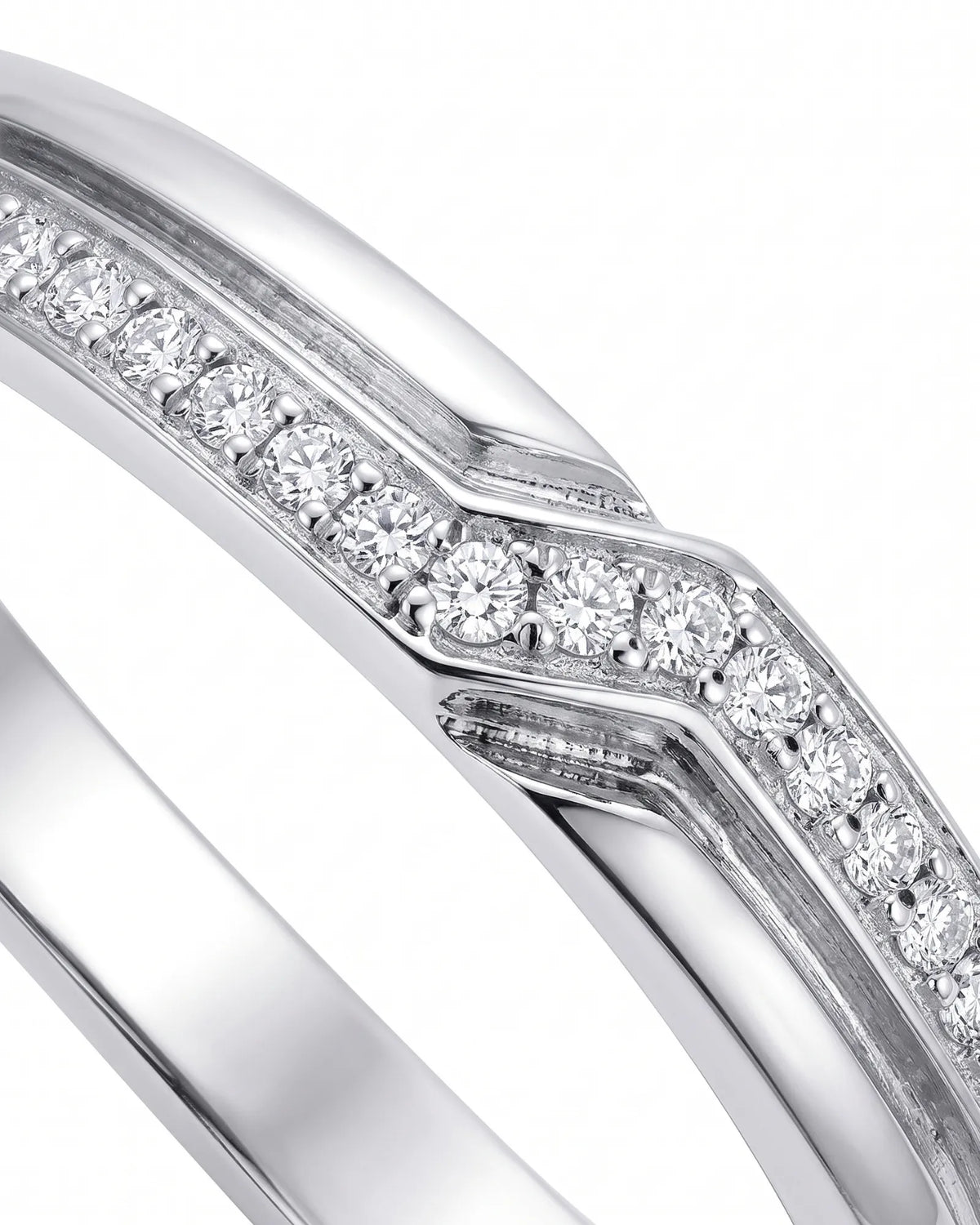 Channel Set Diamond Band Wedding Set