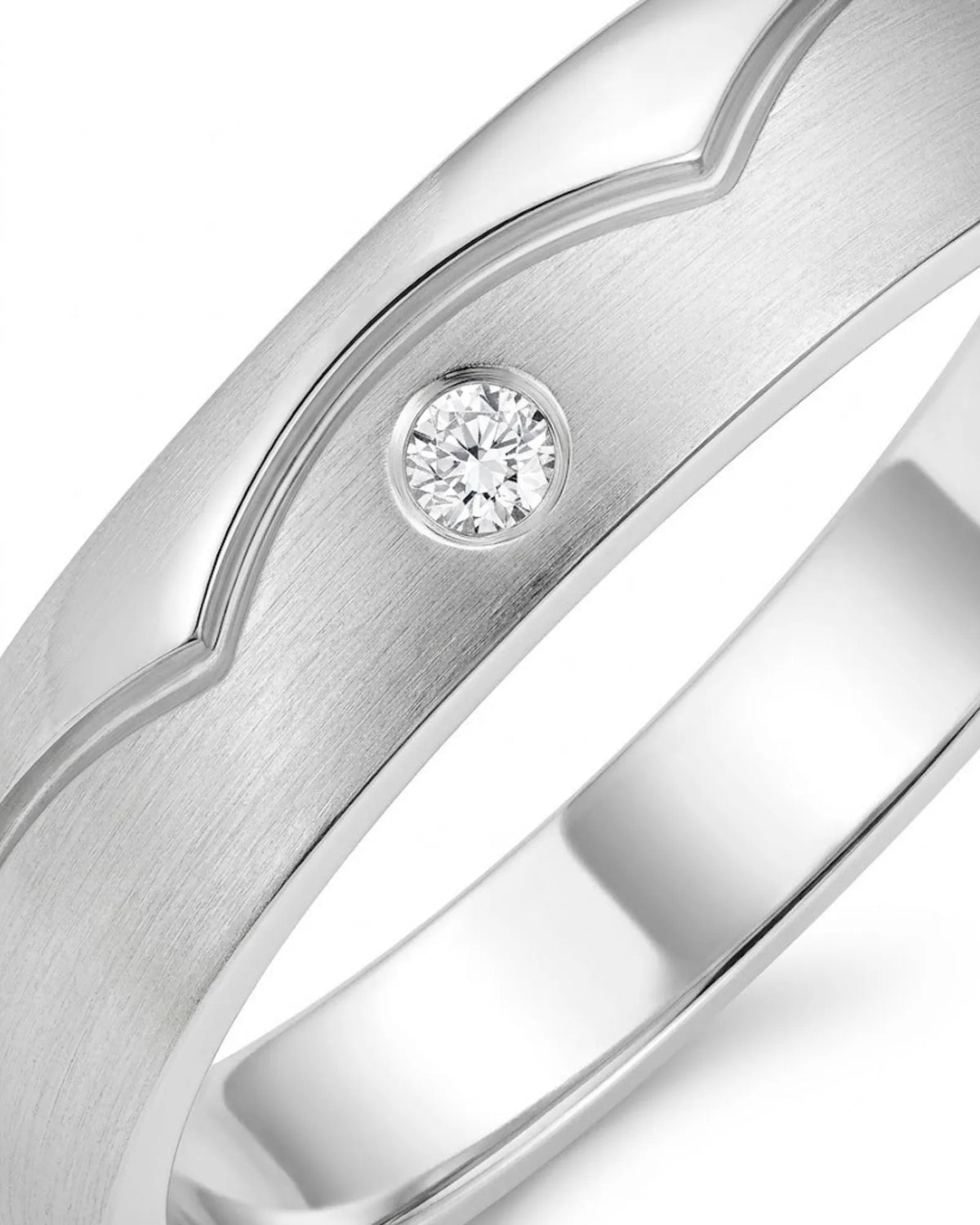 Luxury half eternity diamond wedding band set with refined detailing and polished platinum craftsmanship | SARATTI