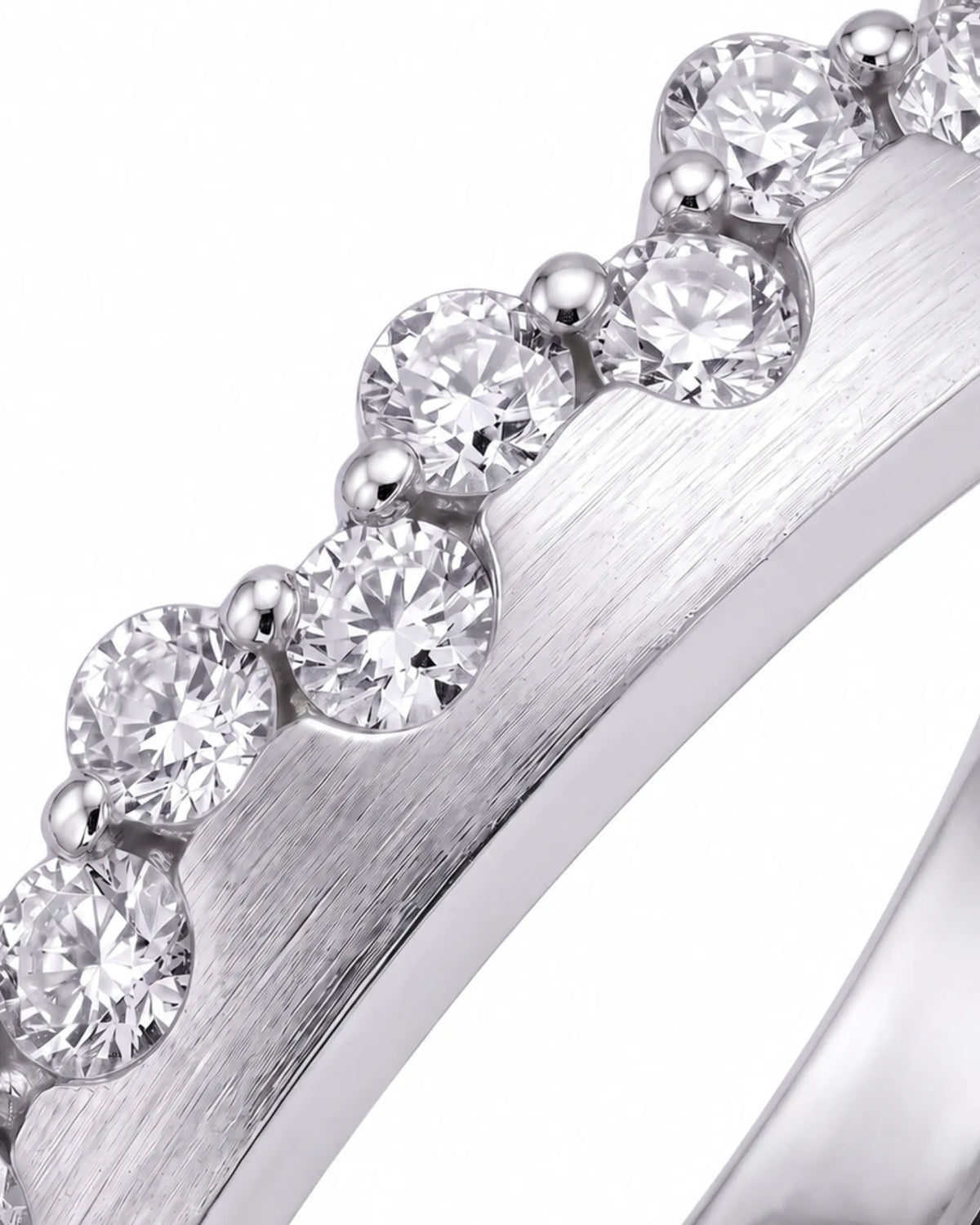 Princess Tiara Diamond Eternity Wedding Band
