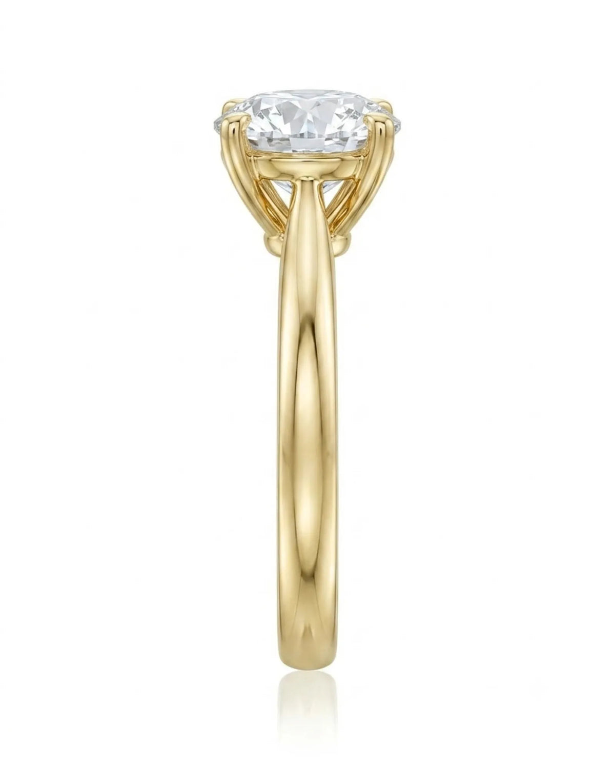 Fiore – Sparkly Bloom Natural Round Diamond Tulip Solitaire Ring