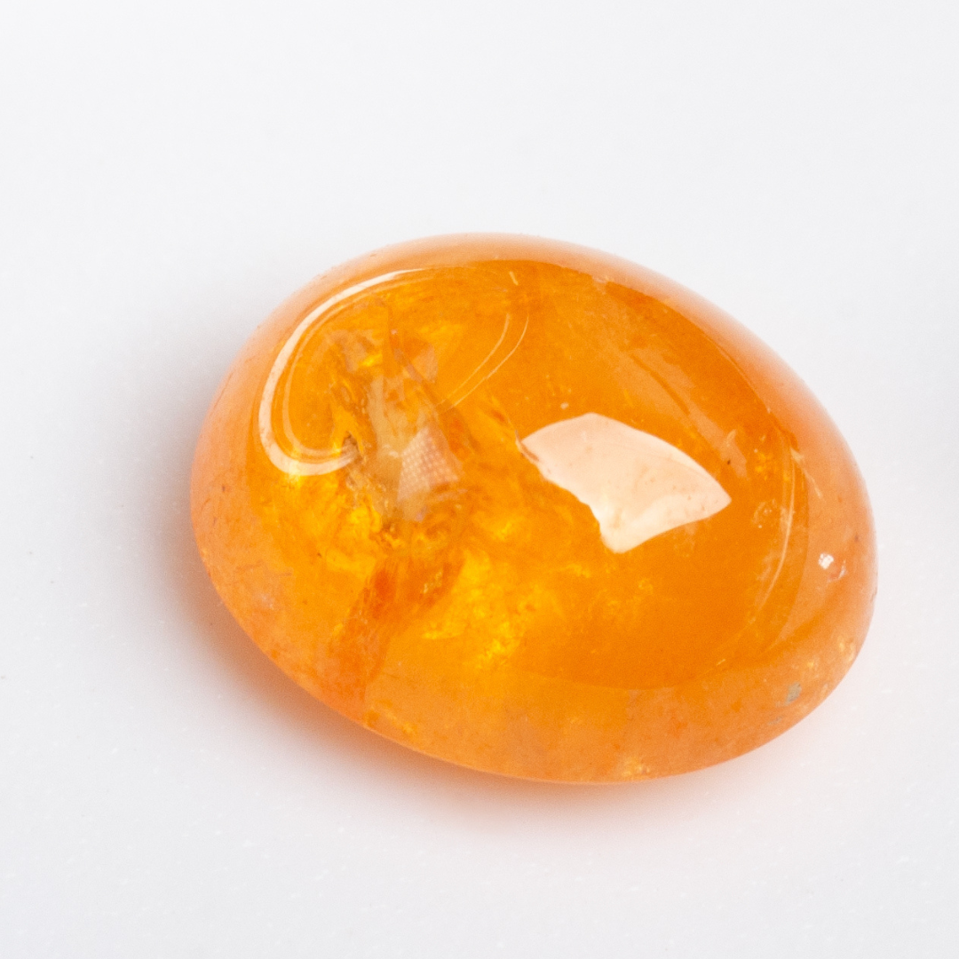 7.8 × 6.7mm oval orange Spessartine Garnet for pendants | SARATTI