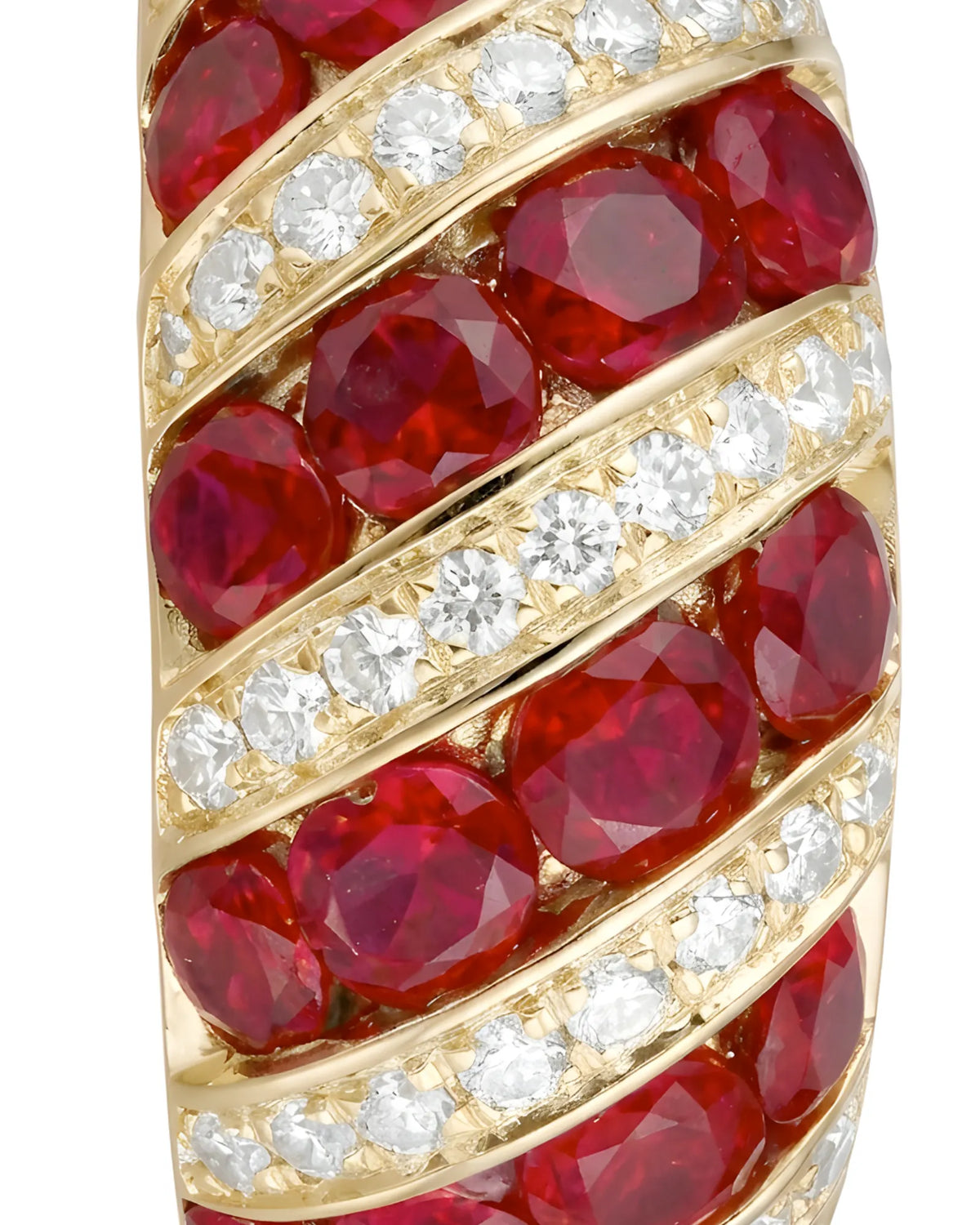 Crimson Strata – Natural Ruby & Diamond Ring