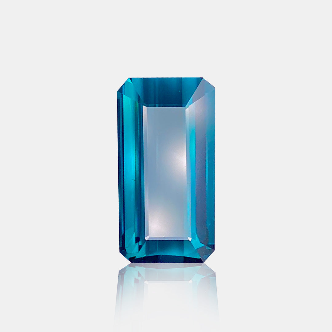 8.15 carats Natural Blue Tourmaline Gemstone | Emerald Cut