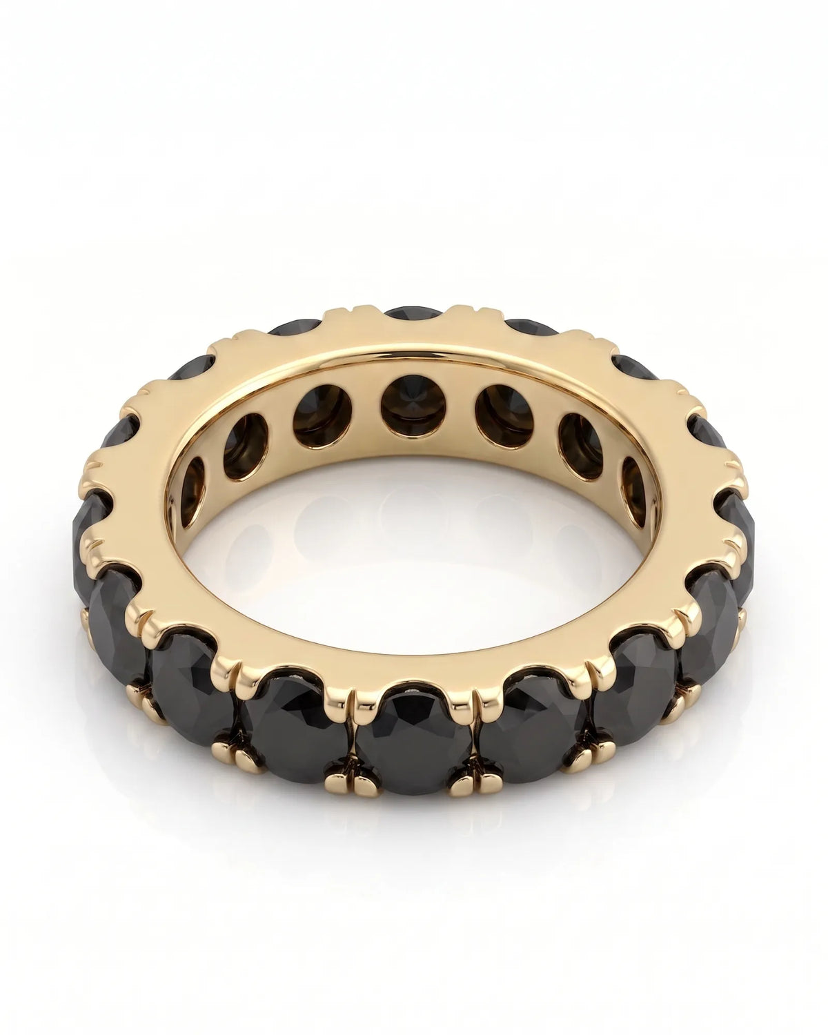 Black Natural Diamond Eternity Band