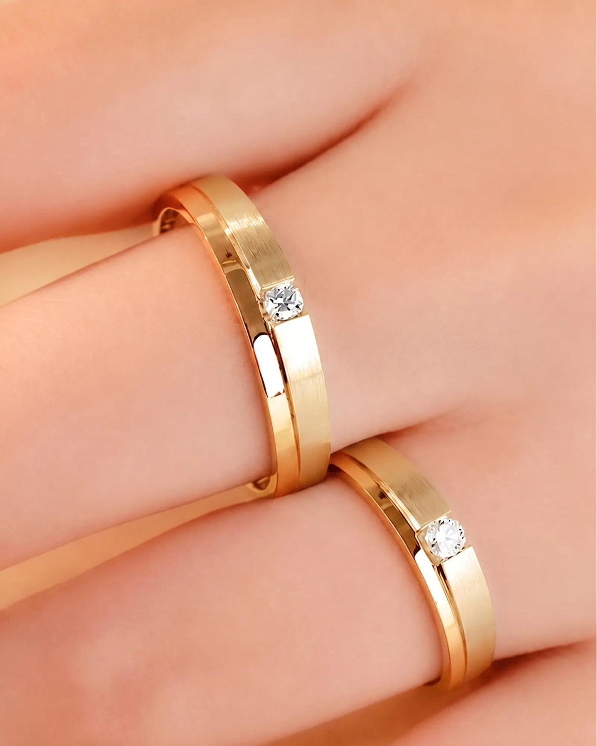 Destiny Match Wedding Band in Two Tone | His & Hers