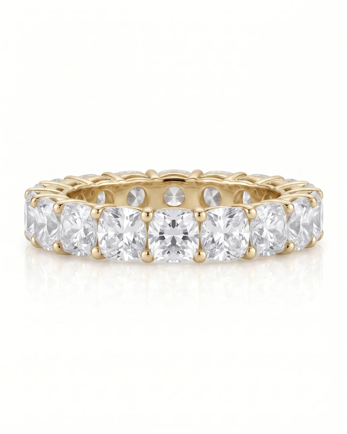 Cushion-Cut Natural Diamond Eternity Band
