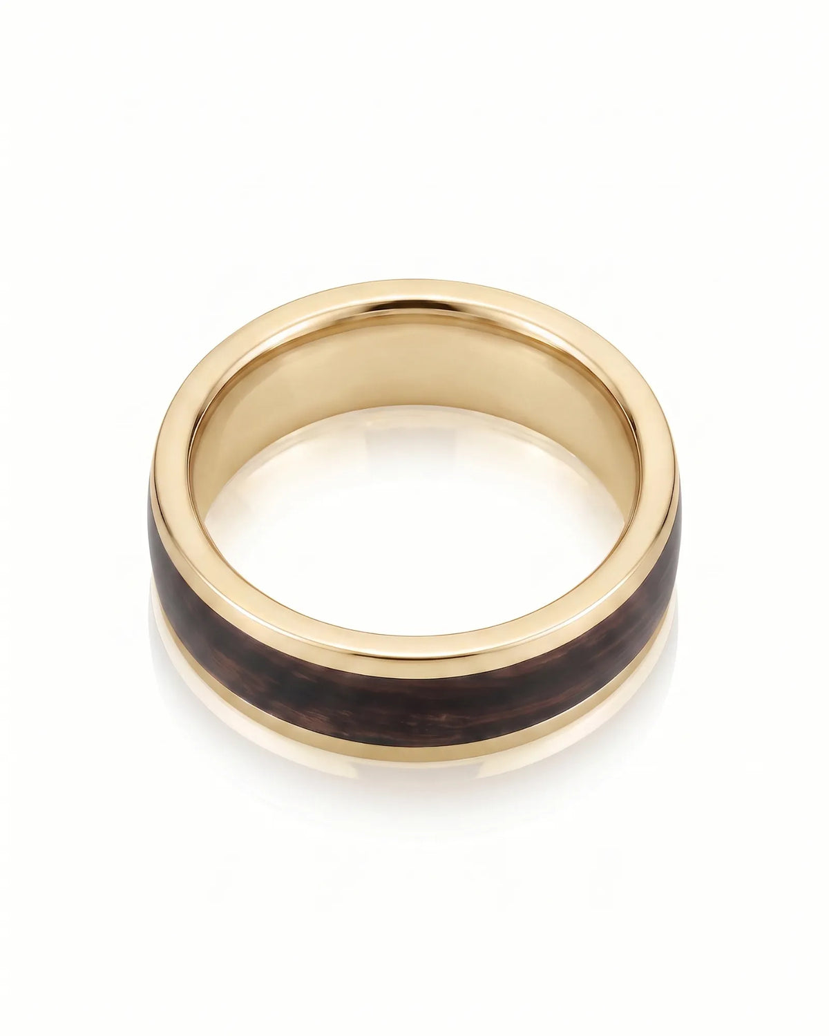 Enamel Ring with Wood Inspired Design
