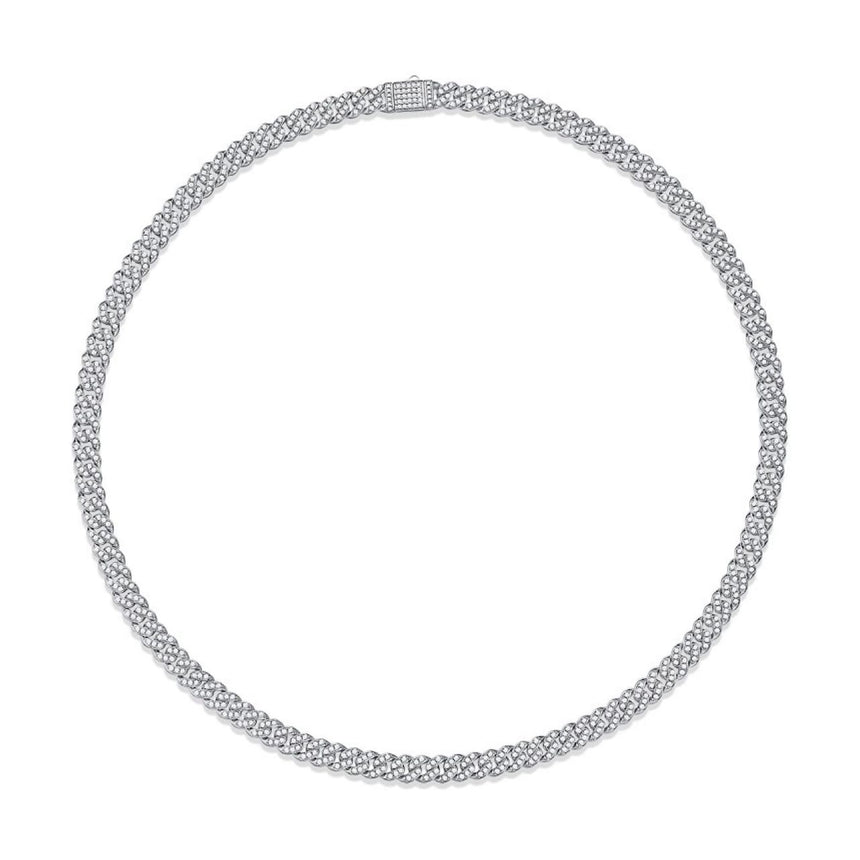 8mm Width Chunky Necklace in Cuban Chain Style | Saratti