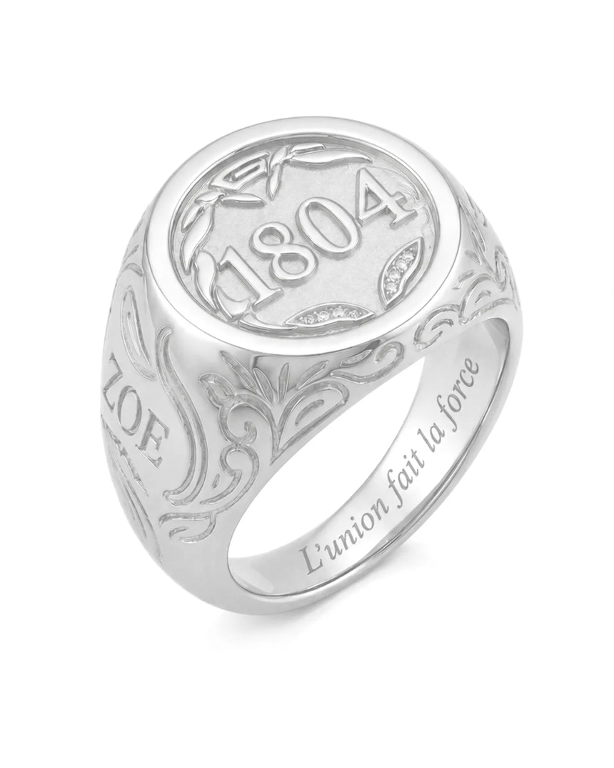 Heritage Crest Signet Ring | 1804 - ZOE