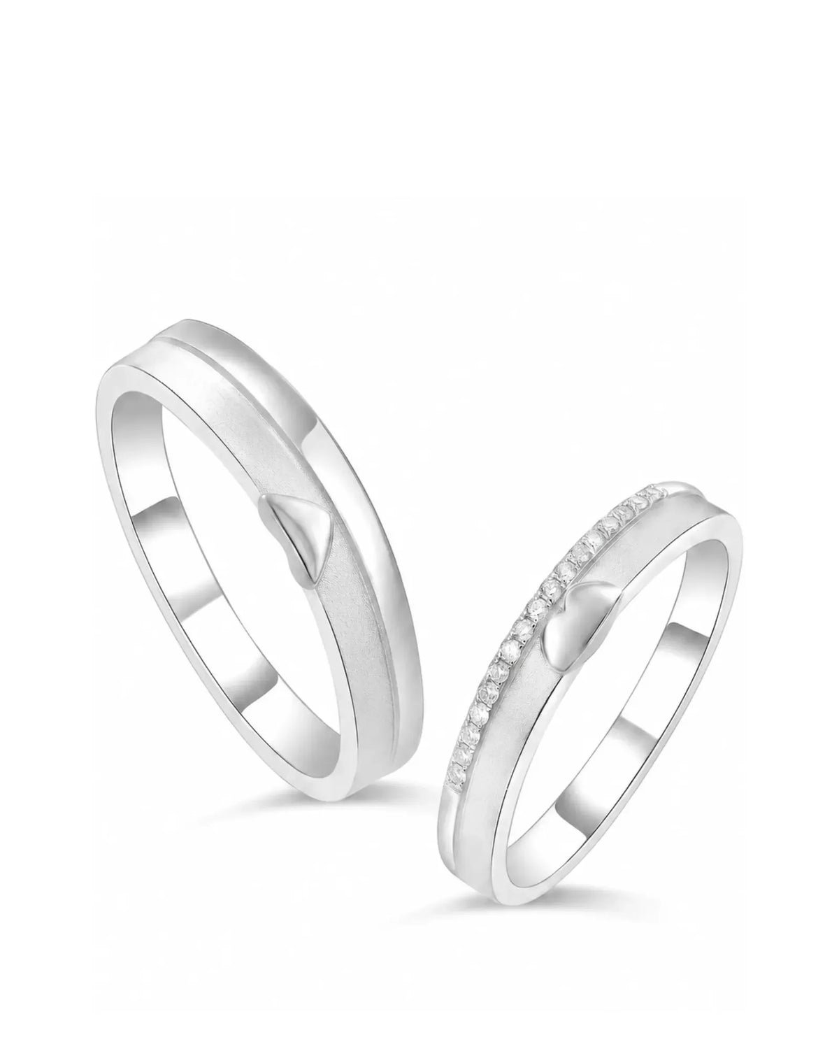The Sweet Embrace Duo Wedding Ring Set