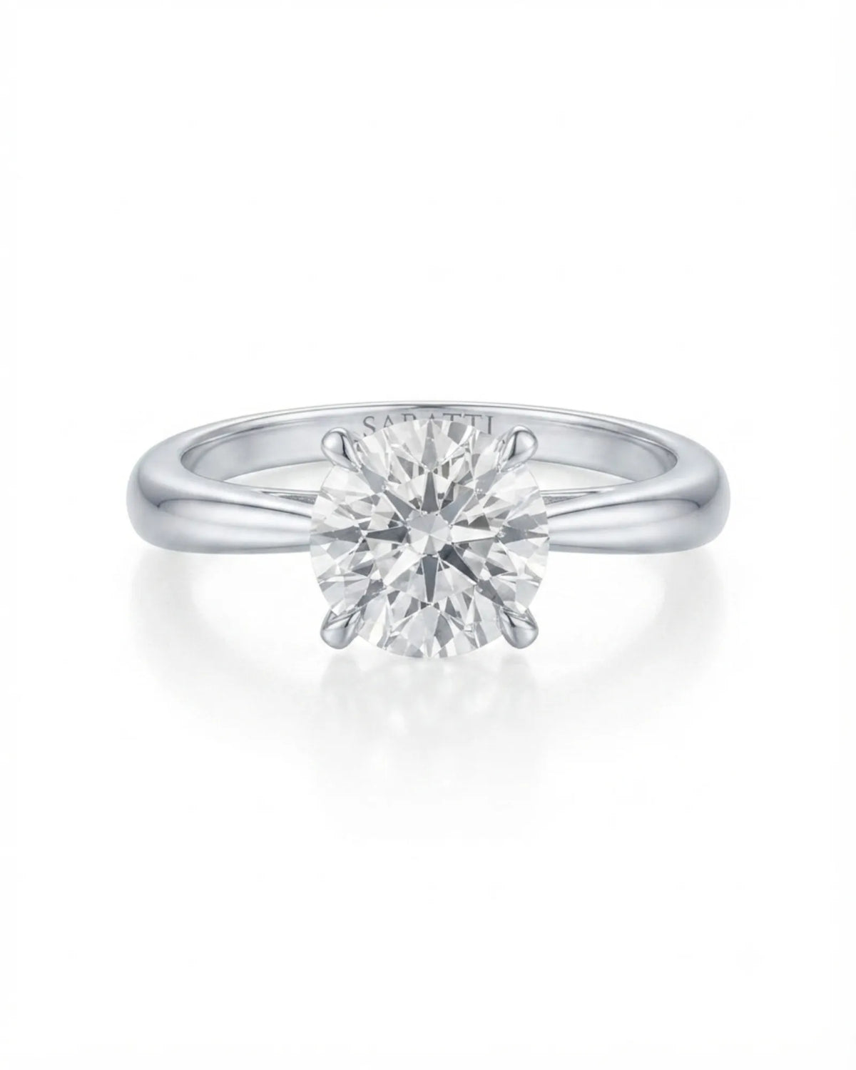 Fiore – Sparkly Bloom Natural Round Diamond Tulip Solitaire Ring