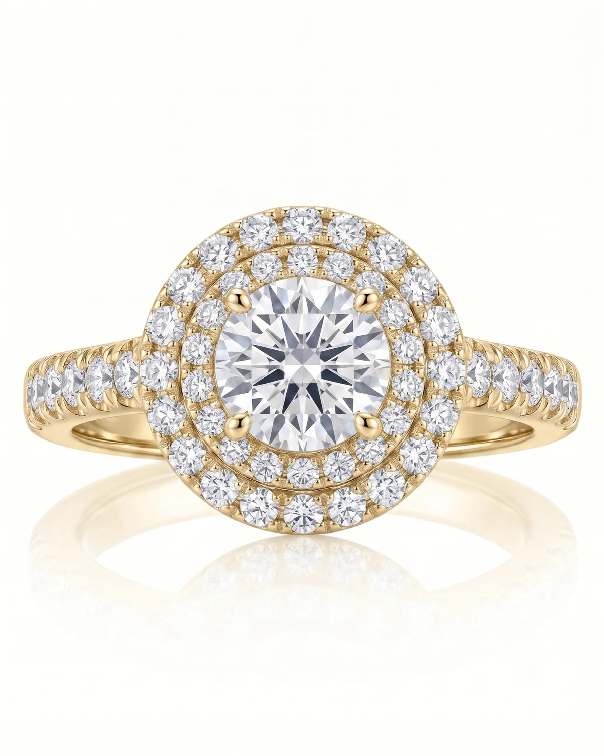 Keira – Gleaming Promise Natural Round Diamond Double Halo Ring